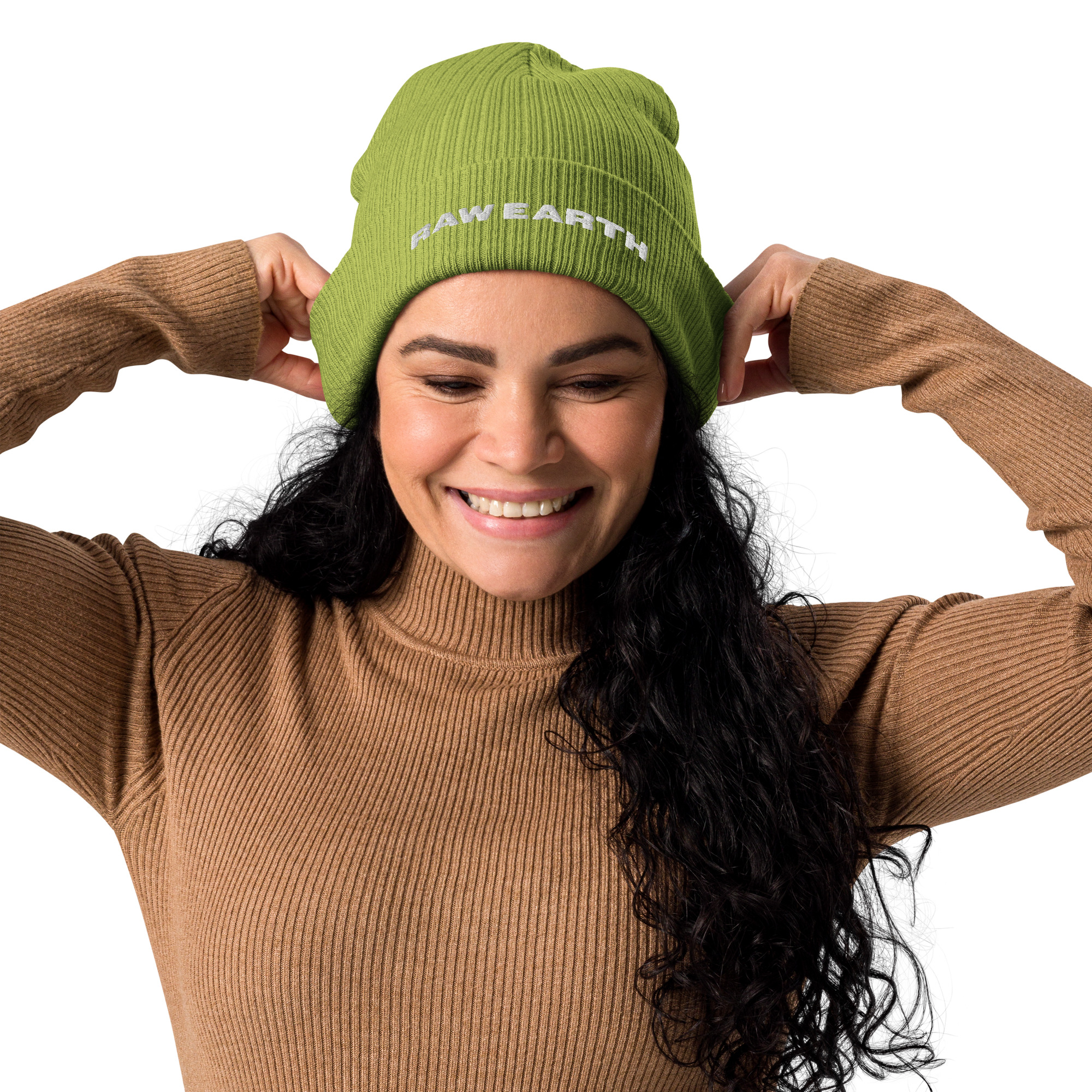 Organic Raw Earth Ribbed Beanie - Image 11